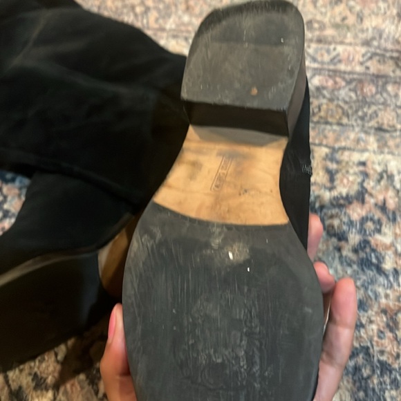 Vince Camuto Over the Knee Black Boot Suede 9.5 women’s - Picture 7 of 11